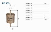 Фильтр топливный Filtron PP 903 (WK 66, FS8001, FC-220) Ford Maverick I, Nissan Pathfinder 