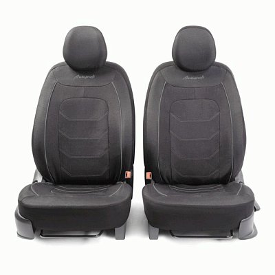 Чехлы автомоб. AEROBOOST полиэстер 11 предм 2 молн чёрные AIRBAG AER-1102 BK/BK