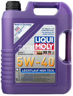 Масло моторное LIQUI MOLY Leichtlauf High Tech (SN/CF) 5W40 НС-синт. 5л 8029