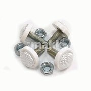 Болты крепления номера белые болт - гайка 4шт