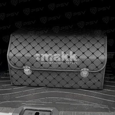 Органайзер в багажник экокожа 30х30х55см черный/черный PSV 137713