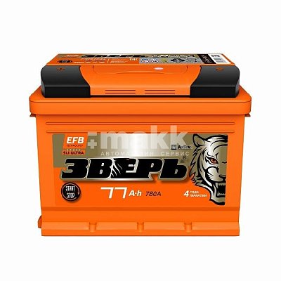 Аккумуляторная батарея 77 ЗВЕРЬ EFB п/п 27,8*17,5*19,0