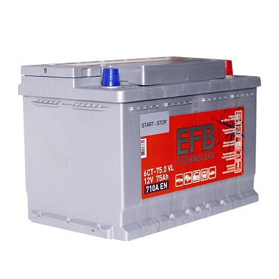 Аккумуляторная батарея 75 Ач Титан EFB о/п  27,6*17,5*19,0