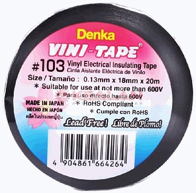 Изолента Denka Vini Tape автомобильная черная (18мм*20м) 10679 Премиум