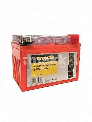 Мото аккумулятор ATOMAN Nano Gel 12V 4Ah (YB4L-BS)
