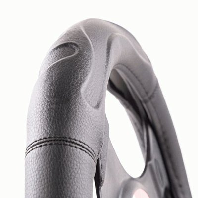 Оплётка  экокожа черная Autoprofi 2 вставки под хват 25шт/уп AP-1946 BK/BK (M) "В"