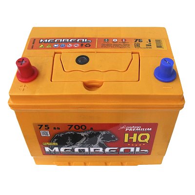 Аккумуляторная батарея 75 Ач Медведь (90D26R) VLA Ca/Ca п/п 26,0*17,3*22,0