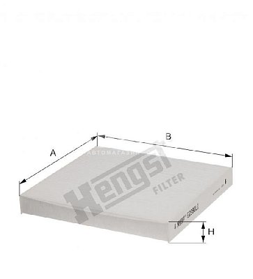 Фильтр салонный Hengst E2990LI (CU 2358) Honda Accord, Civic, CR-V, HAVAL