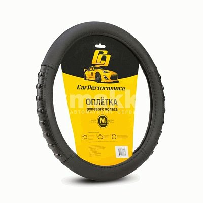 Оплетка  экокожа черная две вставки под хват р-р M Car Performance 25шт/уп CP-2040 BK/BK (M)