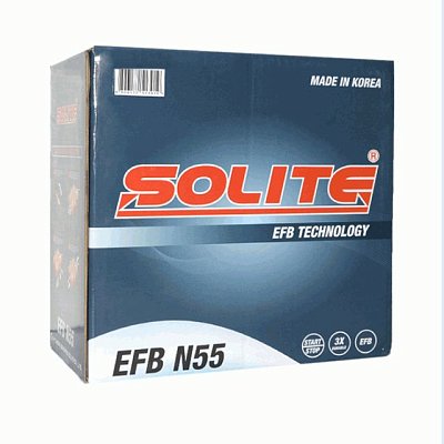 Аккумуляторная батарея 50 Ач Solite EFB N55 о/п 23,6*12,8*20,0/22,2