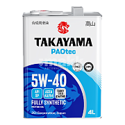 Масло моторное TAKAYAMA PAOtec 5W40 синт ACEA A3/B4, API SP 4л (4шт/уп) 