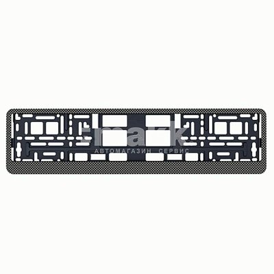 Рамка номерного знака карбон тёмный AS-003