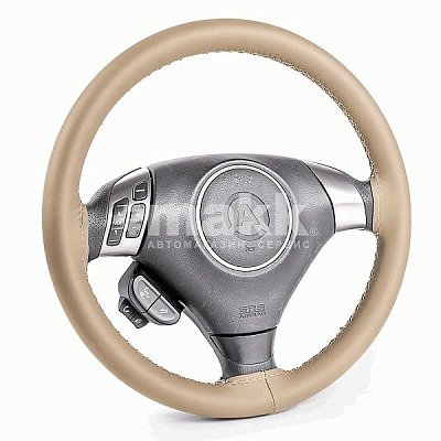 Оплётка для перетяжки AUTOPROFI композит.кожа нить игла бежевый р-р М SAM-300 BE (M)