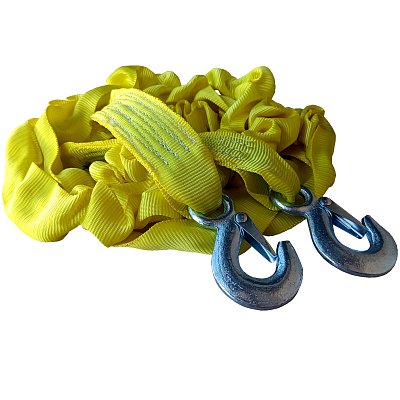 Трос 5т 5м буксировочный динамический, рывковый 2 крюка в сумке Green Star