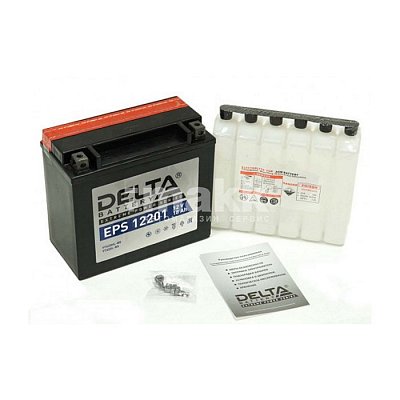 Мото аккумулятор 18 Ач Delta о/п (YTX20HL-BS,YTX20L-BS) сухоз.с электрол.
