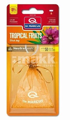 Ароматизатор подвесной Dr.Marcus Fresh Bag Tropical Fruits (аромат троп. фруктов) 22г DM433-10-1
