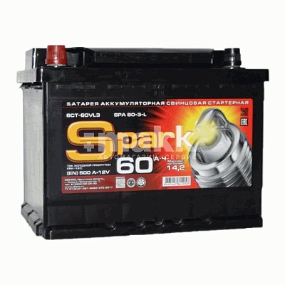 Аккумуляторная батарея 60 Ач Spark п/п  24,2*17,5*19