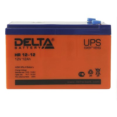Аккумуляторная батарея Delta 12В 12 Ач HR 12-12