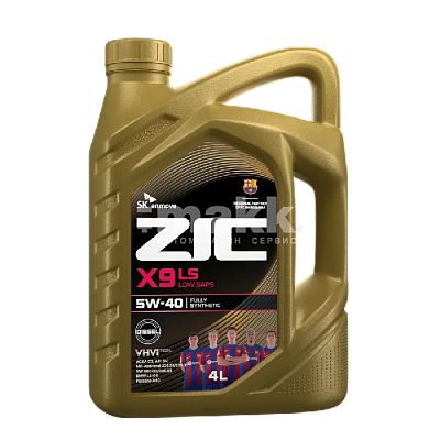 Масло моторное ZIC X9 LS Diesel 5W40 синт. API SN/CF ACEA C3 4л