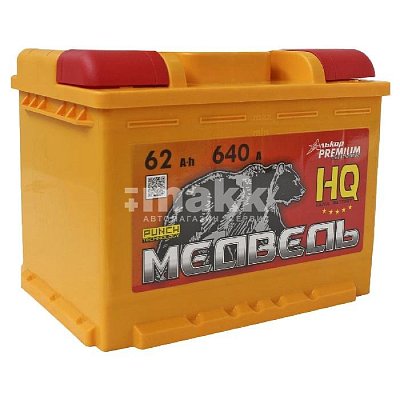 Аккумуляторная батарея 62 Ач Медведь VLA Ca/Ca о/п 24,2*17,5*19