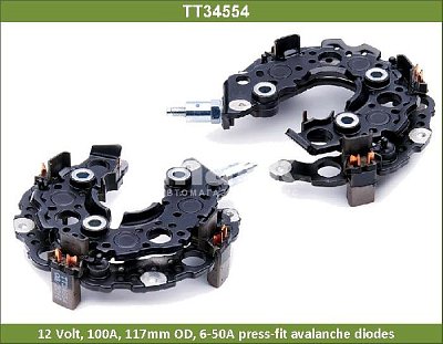 Диодный мост генератора Toyota Camry 2.4 07-09 TT34554 Tesla Technics