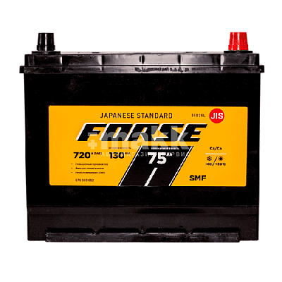 Аккумуляторная батарея 75 Ач Forse Азия (D26L) о/п 26,1*17,5*22,5