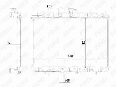 Радиатор охлаждения Nissan X-Trail T31 M/A FRC1085 Fehu