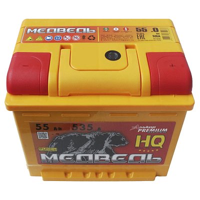 Аккумуляторная батарея 55 Ач Медведь VLA Ca/Ca о/п   24,2*17,5*19