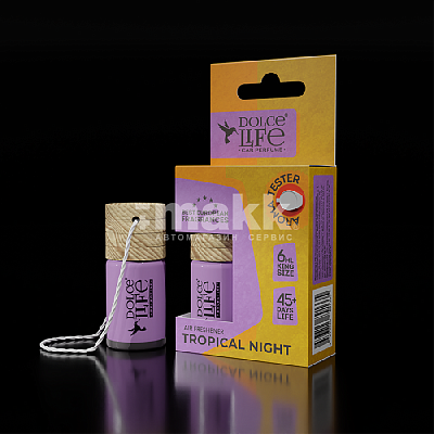 Ароматизатор подвесной бутылочка "Dolce Life" Tropical night 6мл 15шт/бл TB-07