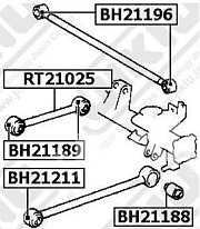 Сайлентблок Toyota HiLux Surf Pickup BH21211 JIKIU
