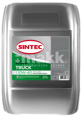 Масло моторное SINTEC Truck 10w40 CI-4/SL п/с 20л