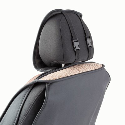 Накидки на сиденье Car Performance передние 2 шт  fiberflax коф/бежевые 10шт/уп CUS-3024 COFFEE/BE