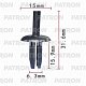 Клипса пластмассовая Ford брызговики, подкрылок, крылья P37-0695 Patron