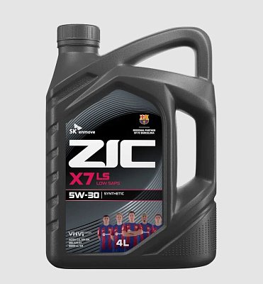 Масло моторное ZIC X7 LS 5W30 синтетическое  4л