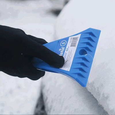 Щетка для снега Kolibriya со скреб. 41см Cristal-4 синий Crl-5390