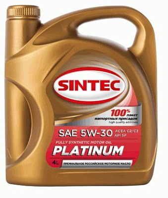 Масло моторное SINTEC PLATINUM 7000  синт 5W30 API SP ACEA C3 4л
