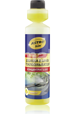 Жидкость для стеклоомывателя летняя концентрат ASTROhim BugOff 1:100 Лимон 250мл