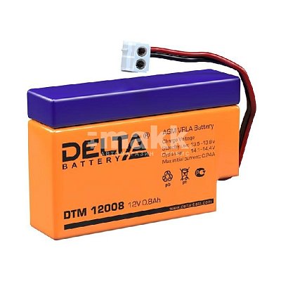 Аккумуляторная батарея Delta 12В 0,8 Ач DTM 12008