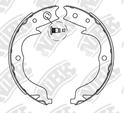 Колодки стояночного тормоза FN0625 NIBK