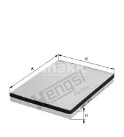 Фильтр салонный Hengst E3905LI (CU 25 007) Ford C-Max II, Grand C-Max 10-, Focus III 11-, Kuga II