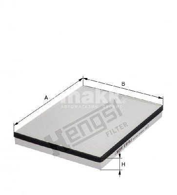 Фильтр салонный Hengst E3905LI (CU 25 007) Ford C-Max II, Grand C-Max 10-, Focus III 11-, Kuga II