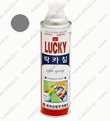 Краска-аэрозоль LUCKY серая глянцевая 420мл Lc-337