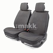 Накидки на сиденье Car Performance передние 2 шт  fiberflax черн/бежевые 5шт/уп CUS-2022 BK/BE