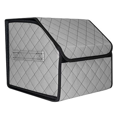 Органайзер в багажник экокожа 30х30х30см серый/черный GS 114327