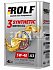 Масло моторное ROLF 3-SYNTHETIC синт. 5W40  4л A3/B4 (4шт/уп) железо