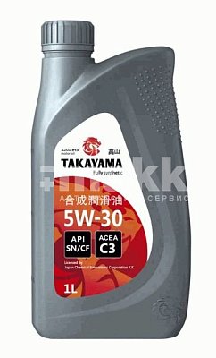 Масло моторное TAKAYAMA 5W30 SN/CF C3 синтетическое 1л