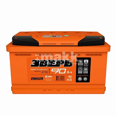 Аккумуляторная батарея 90 Ач ЗВЕРЬ о/п 35,3*17,5*19 