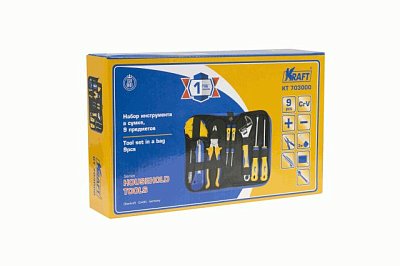 Набор инструмента 9 предметов (сумка) Кraft 703000