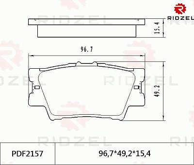 Колодки тормозные задние PDF2157 Ridzel