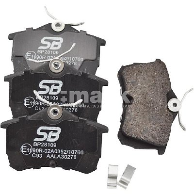 Колодки тормозные дисковые задние BP28109 SB NAGAMOCHI